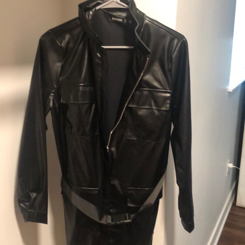 Sleek black coat dress